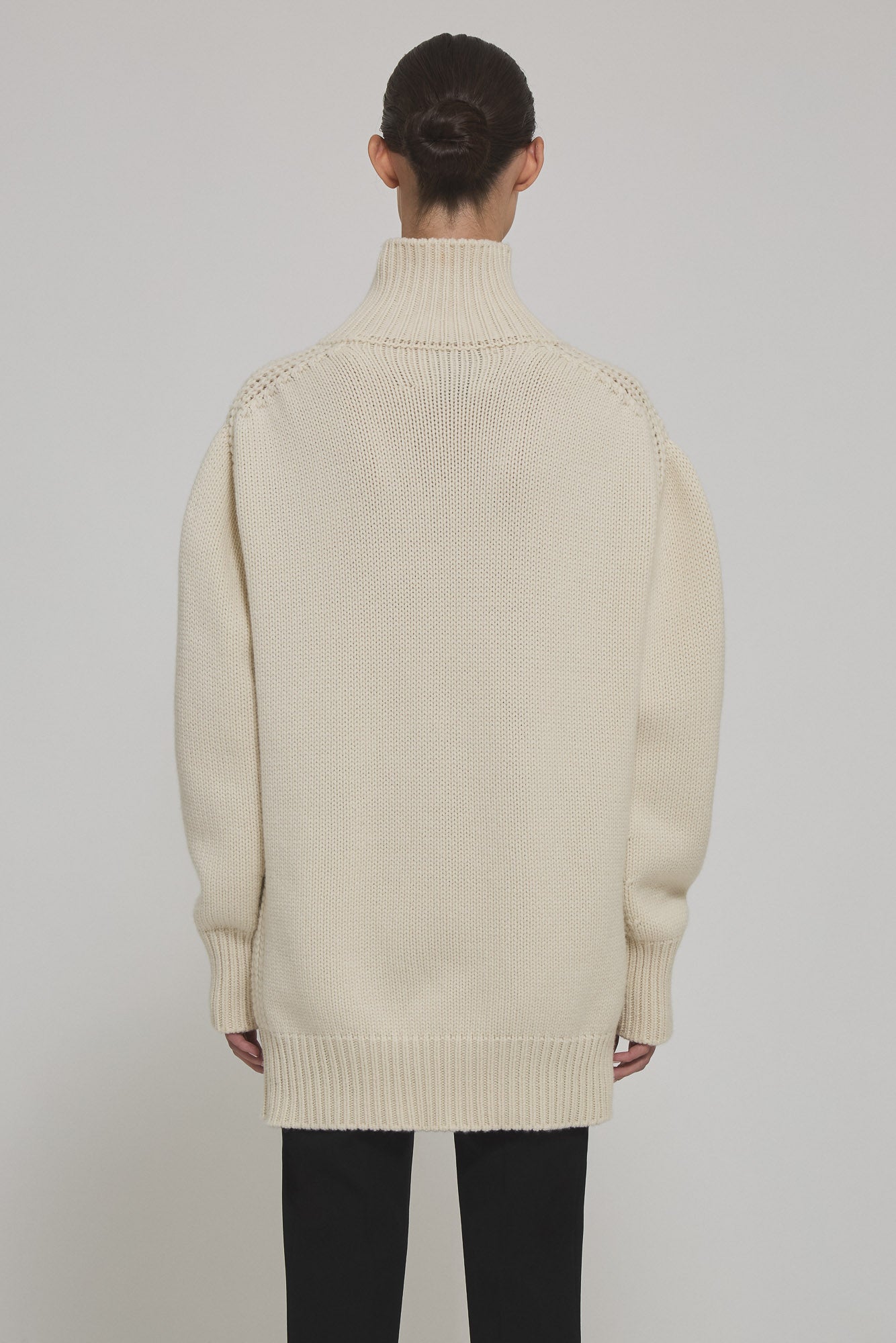 Giovanna high neck cashmere sweater dress with logo