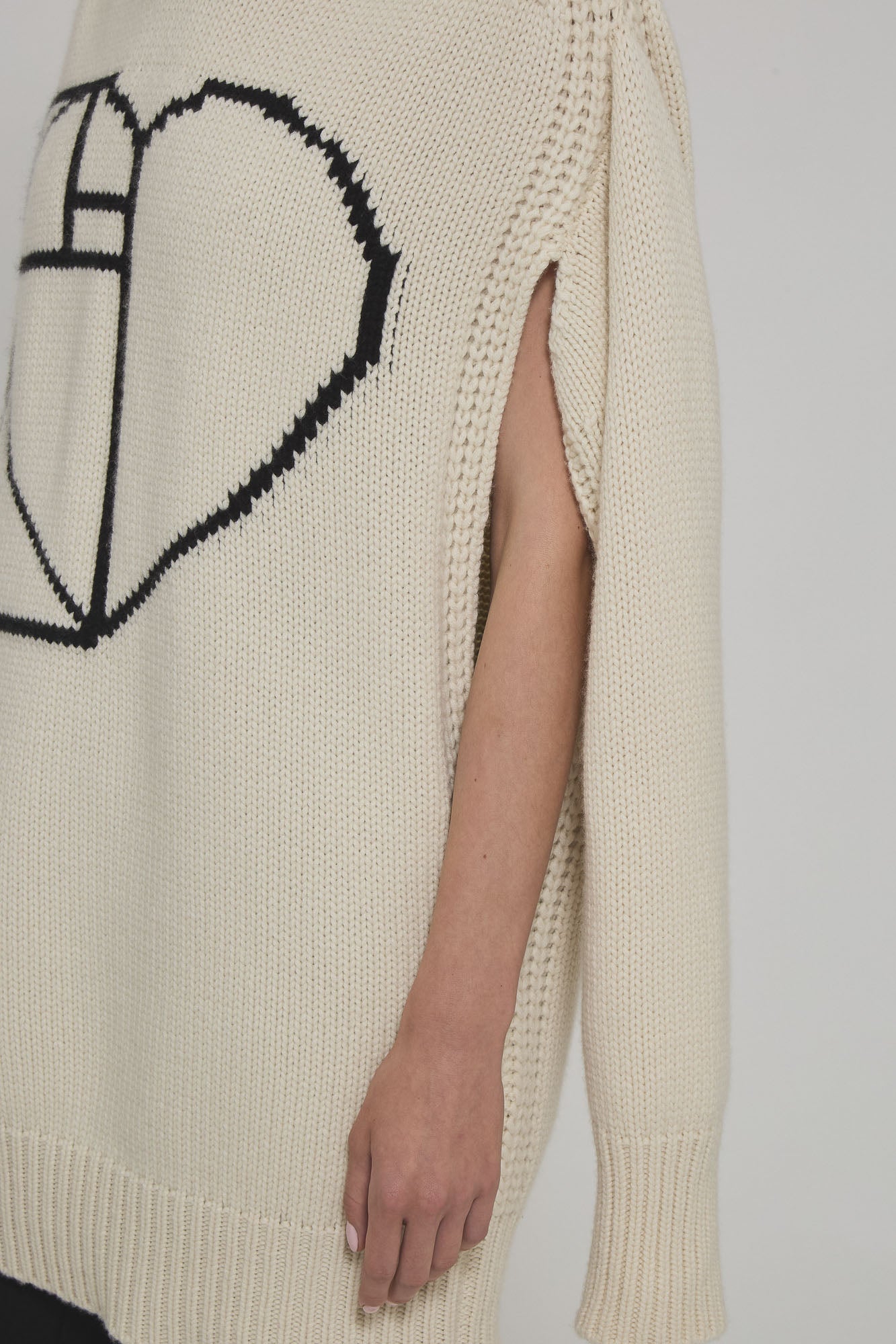 Giovanna high neck cashmere sweater dress with logo
