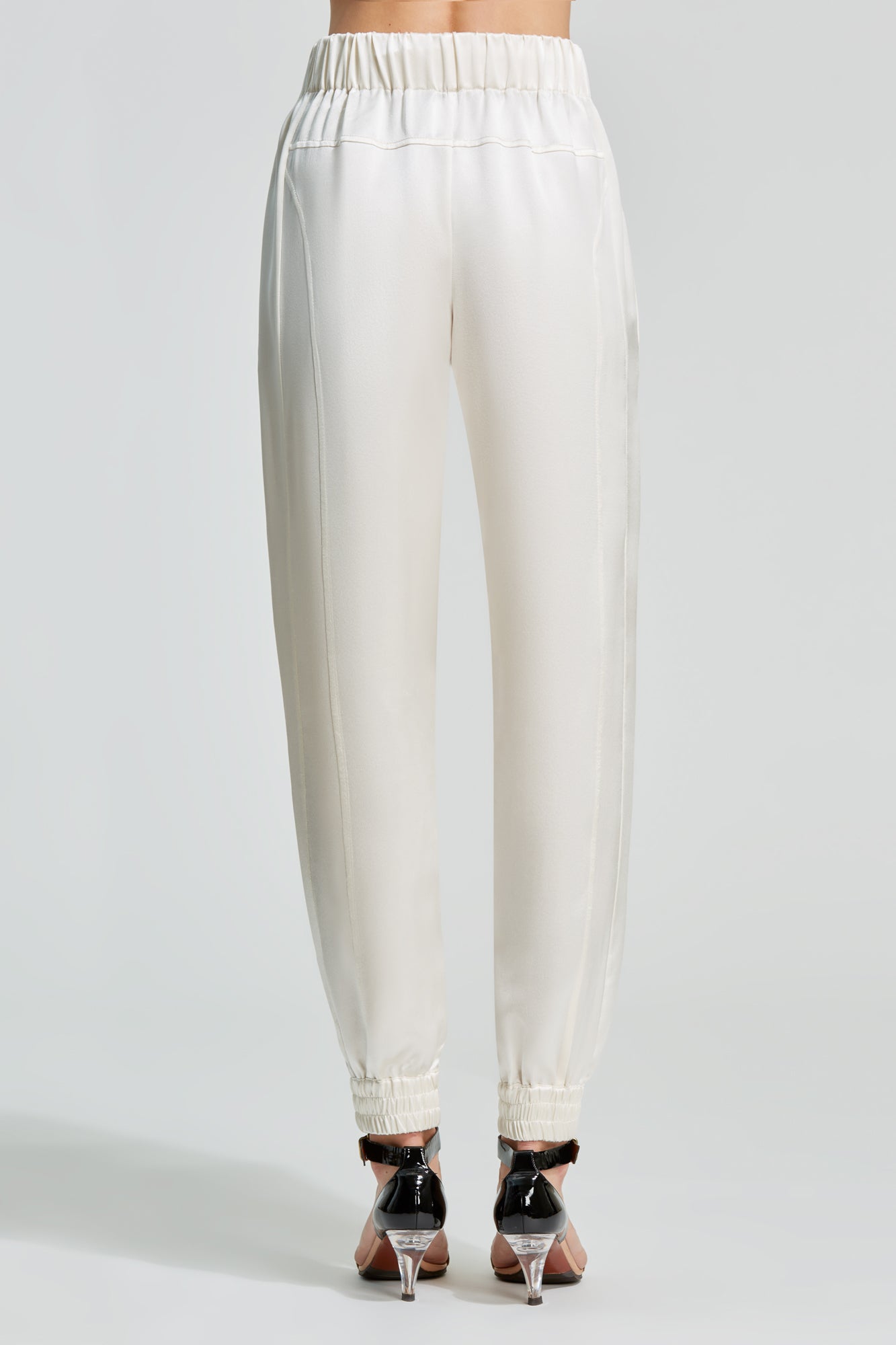 Pantaloni jogger in raso doppio Valentina