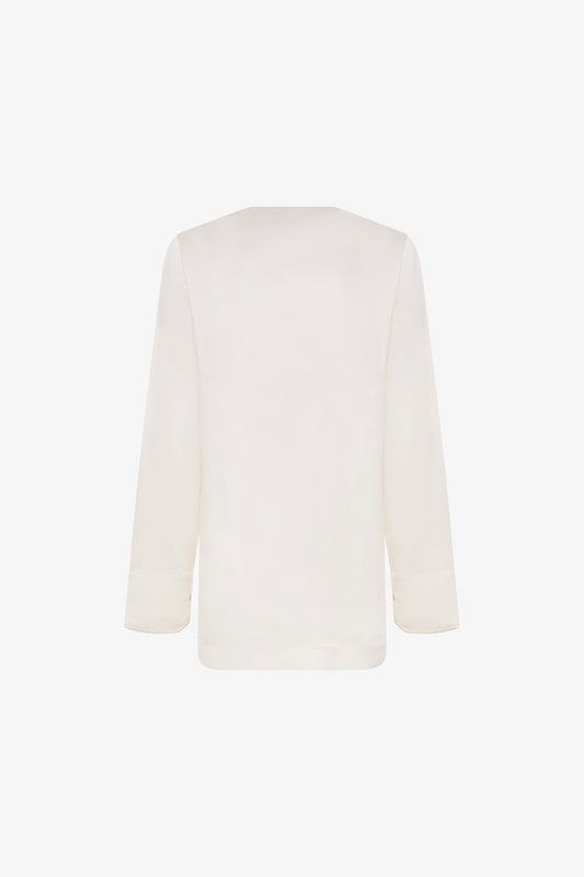 Valentina silk duchesse short dress