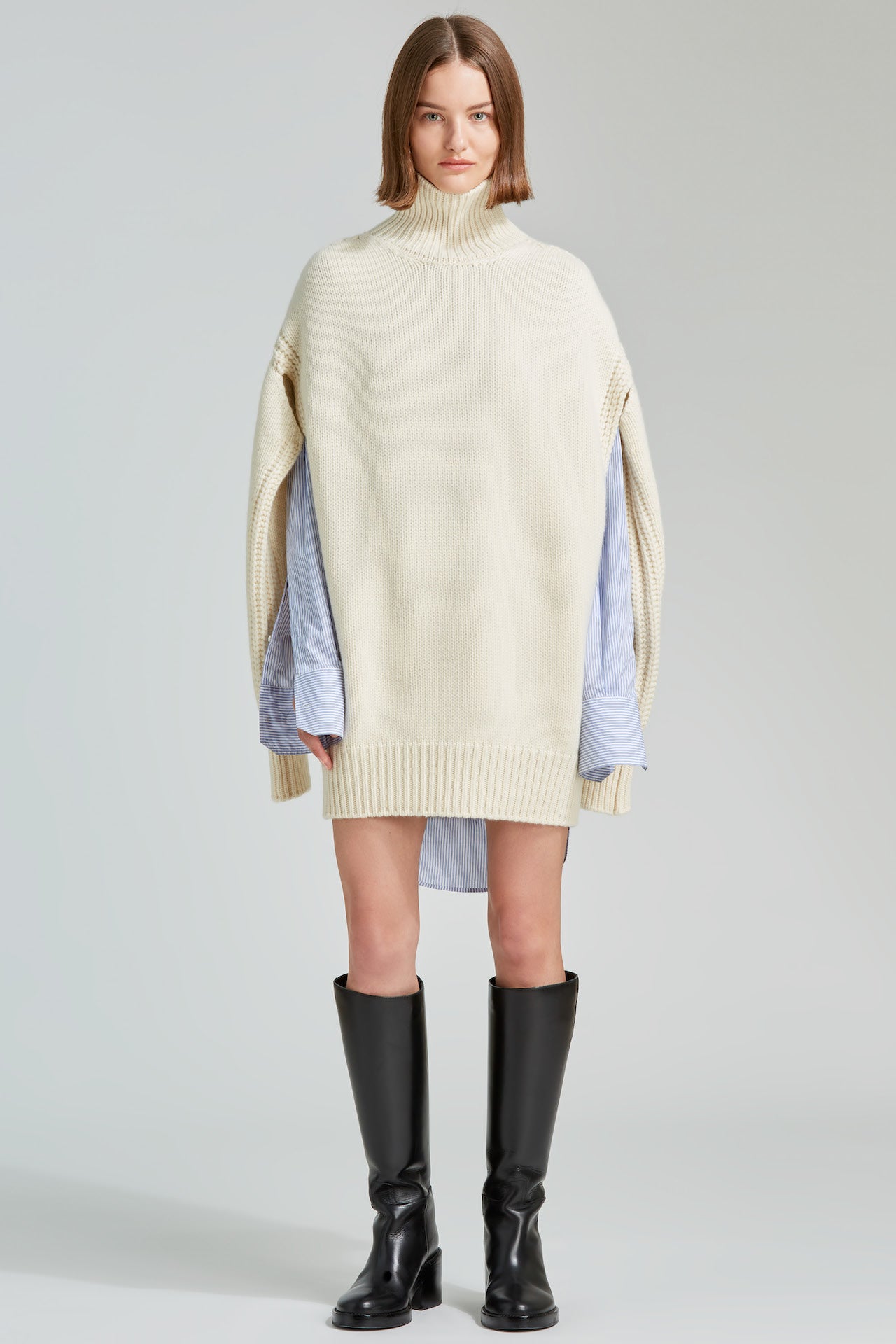 Giovanna high neck cashmere sweater dress