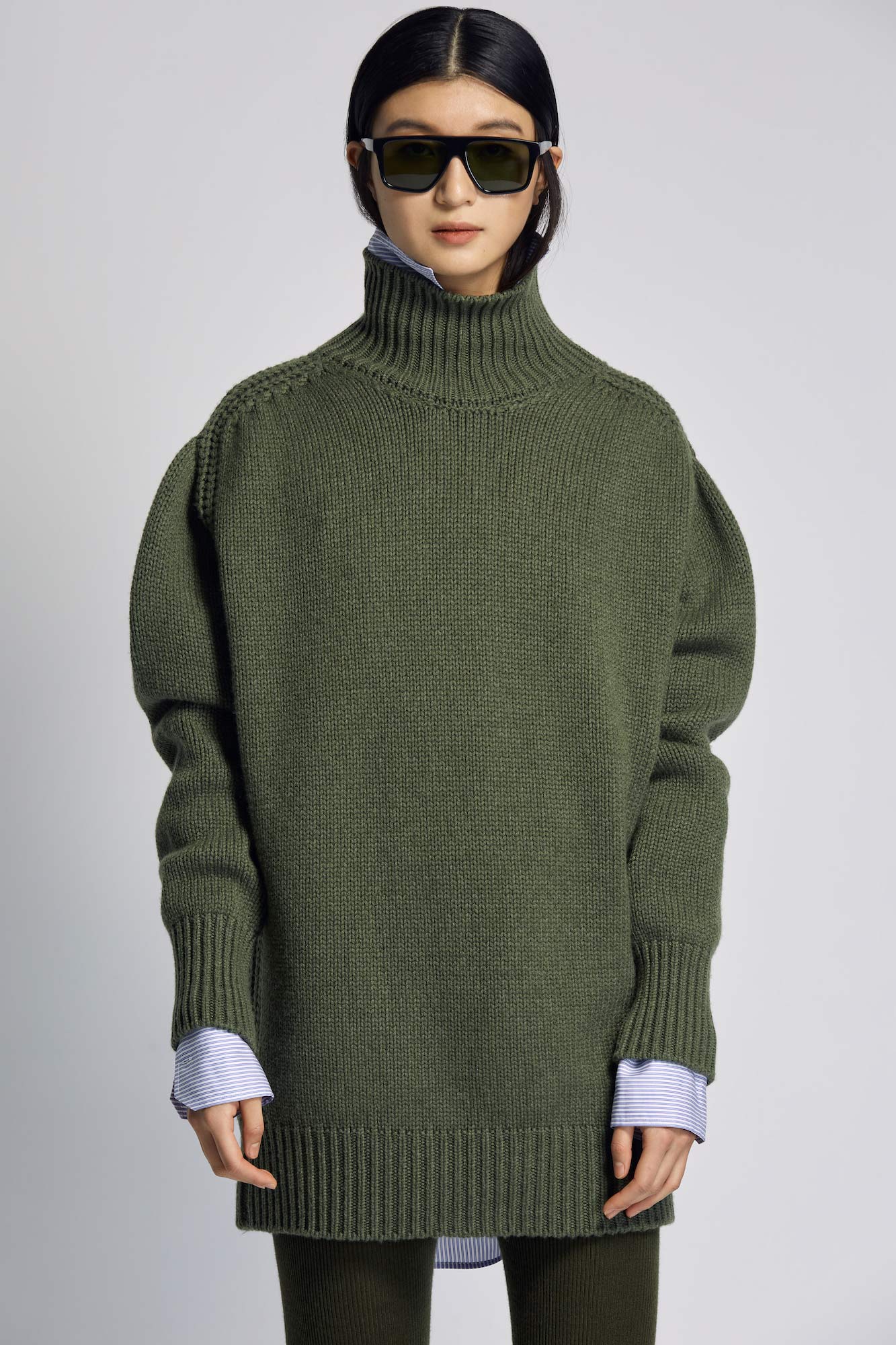 Giovanna high neck cashmere knit sweater dress