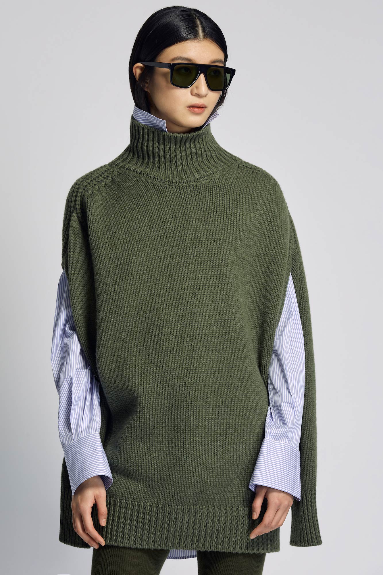 Giovanna high neck cashmere knit sweater dress