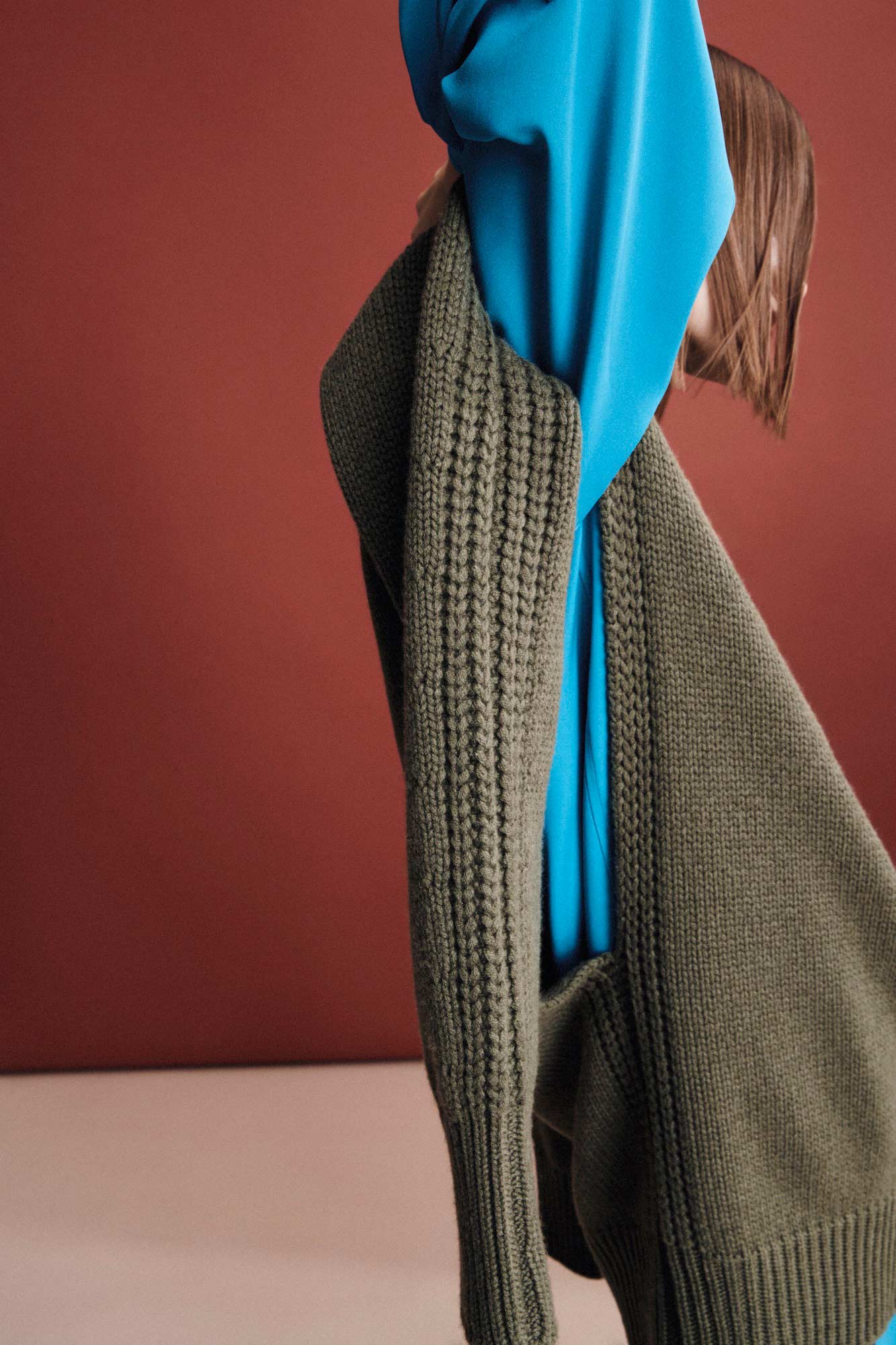 Giovanna high neck cashmere knit sweater dress