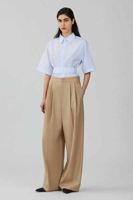 Pantaloni Lauren in wool con doppia pince