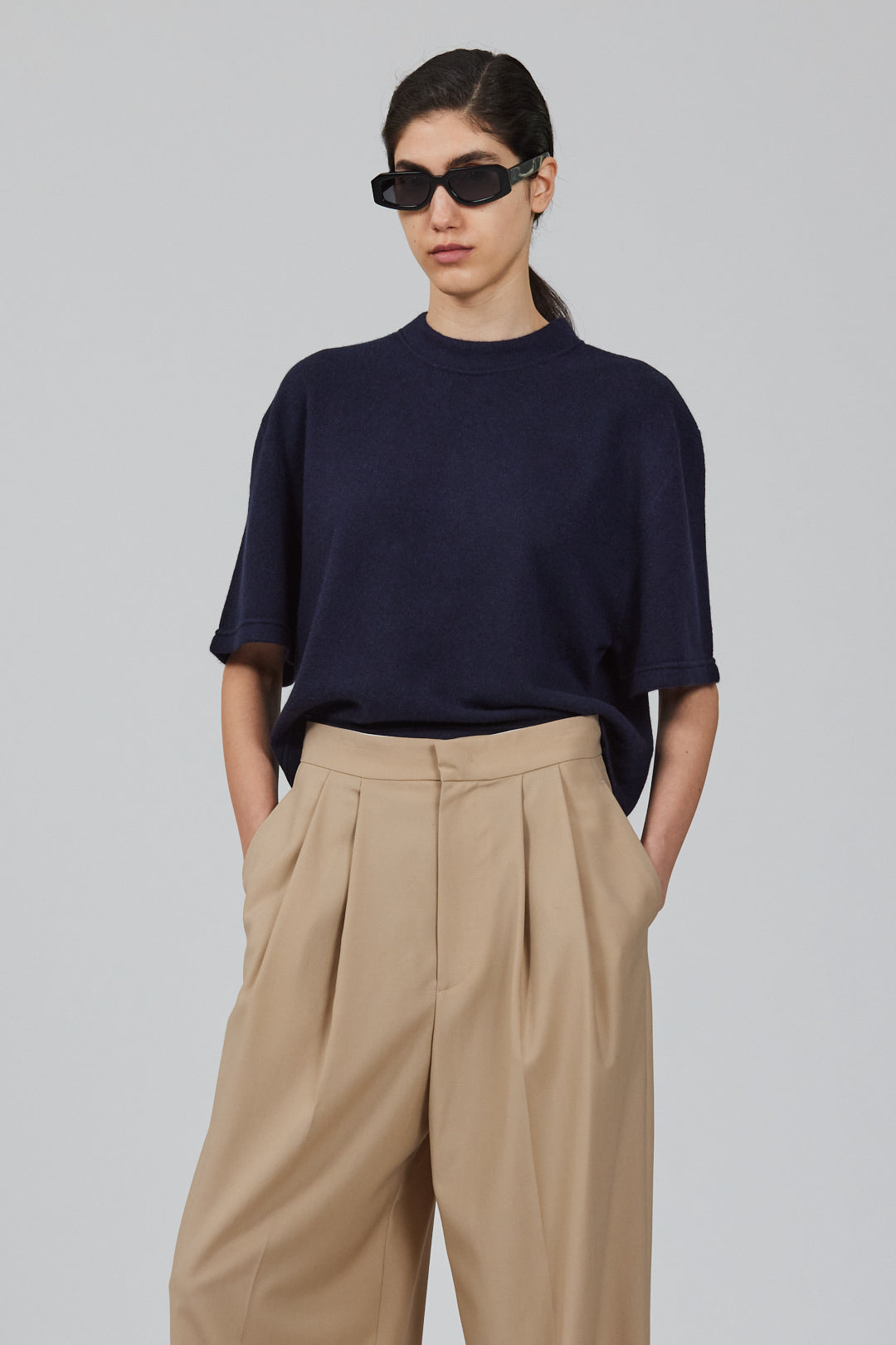 Cashmere cropped t-shirt