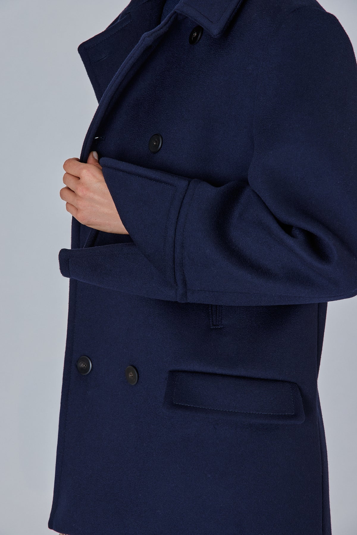 Short Wool Cashmere Peacoat
