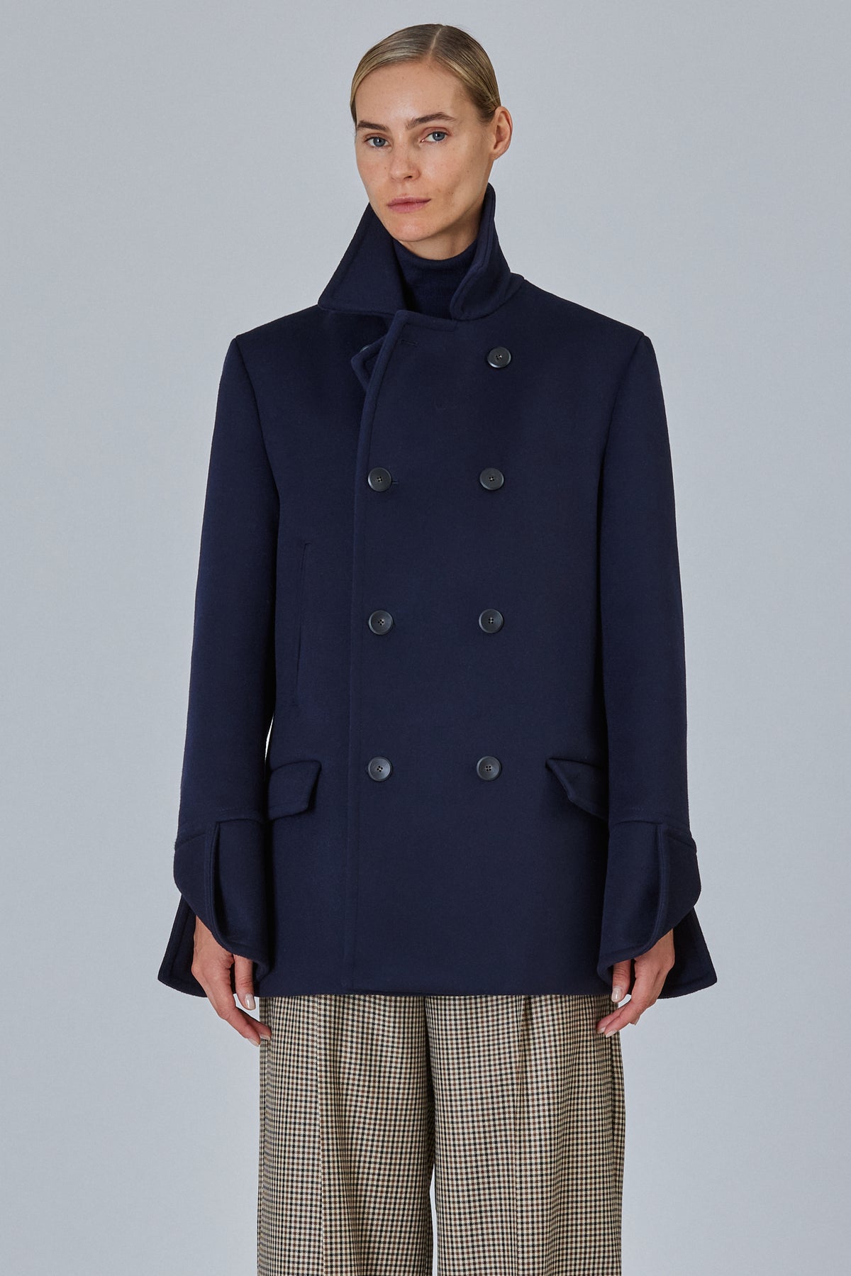 Short Wool Cashmere Peacoat