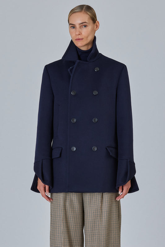 Short Wool Cashmere Peacoat
