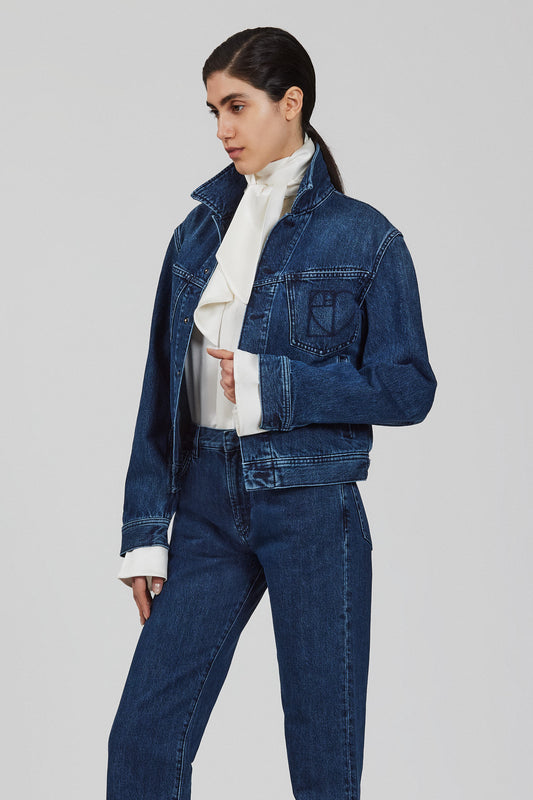 Pantaloni Bogart in lana con una pince