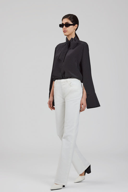 Pantaloni Bogart in lana con una pince