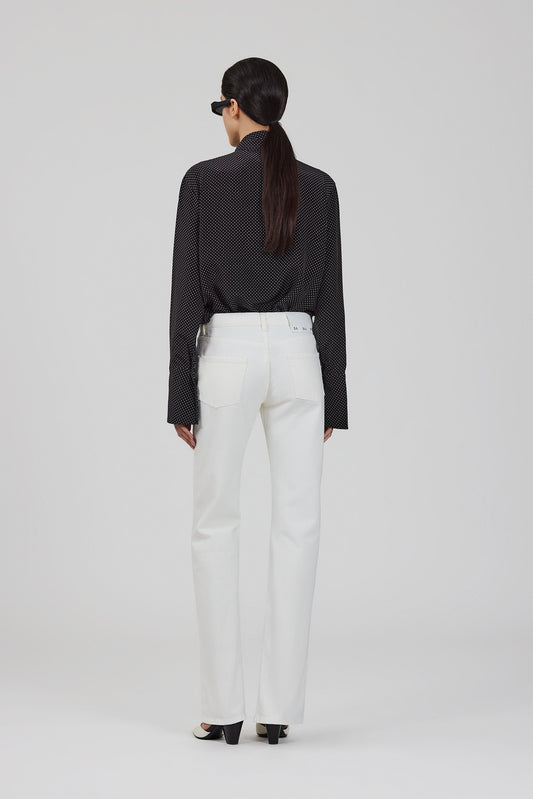 Pantaloni Bogart in lana con una pince