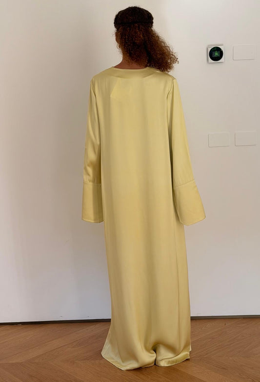 Kaftano long dress in double satin