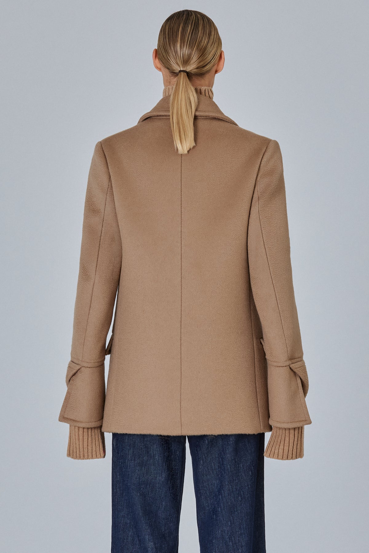Short Double Cashmere Peacoat