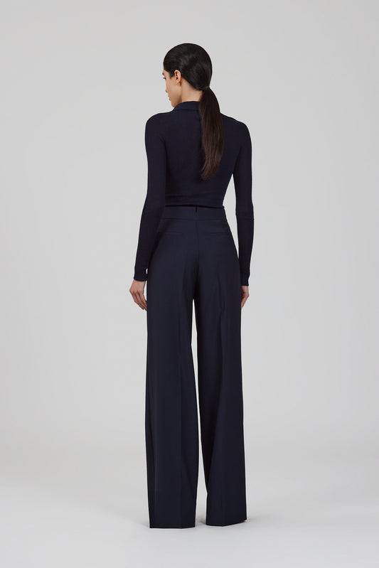 Pantaloni Bogart in lana con una pince