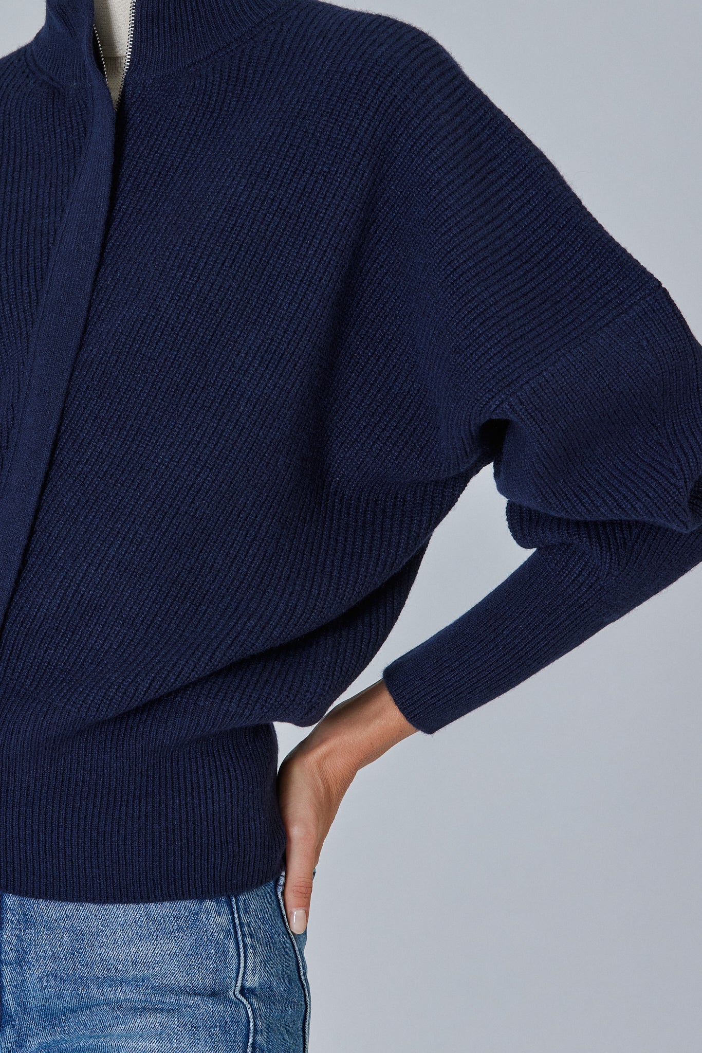 Minerva ER Zipped Batwing Bomber Cardi