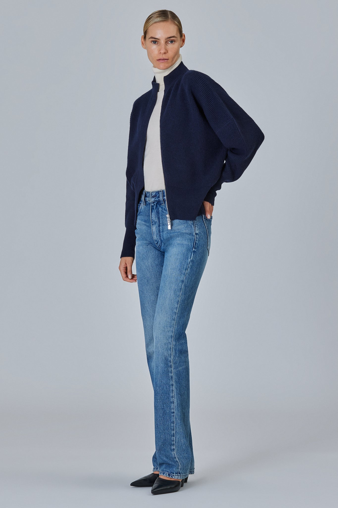 Minerva ER Zipped Batwing Bomber Cardi