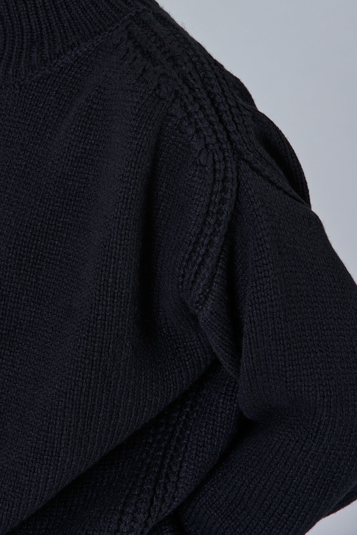 Raglan High Neck Sweater With Back Slit