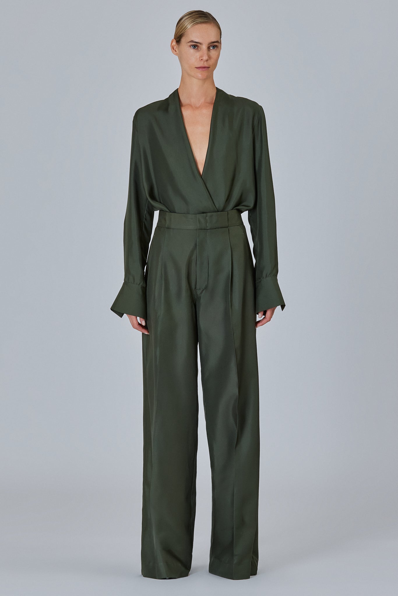 Criss Cross  Silk Twill Shirt