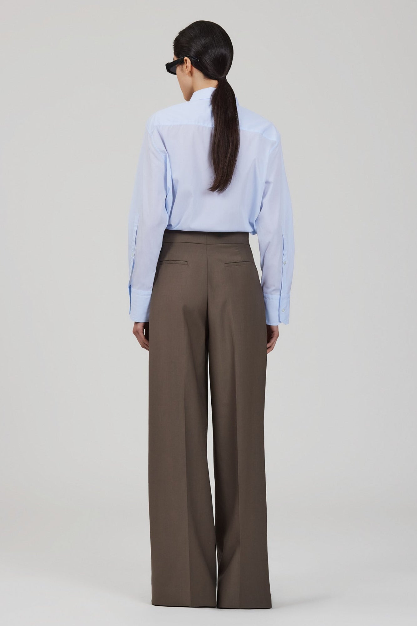 Bogart wool single pleat trousers