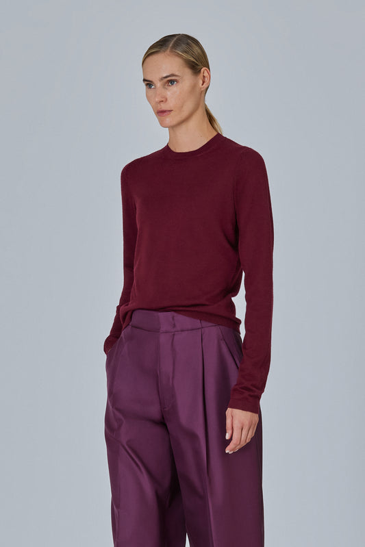 Round Neck Long Sleeve Plain Stitch