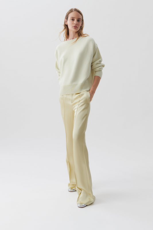 Andrea straight trousers in double satin