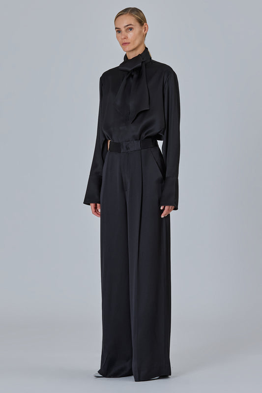 Bogart double satin trousers