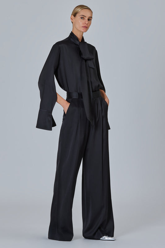 Bogart double satin trousers
