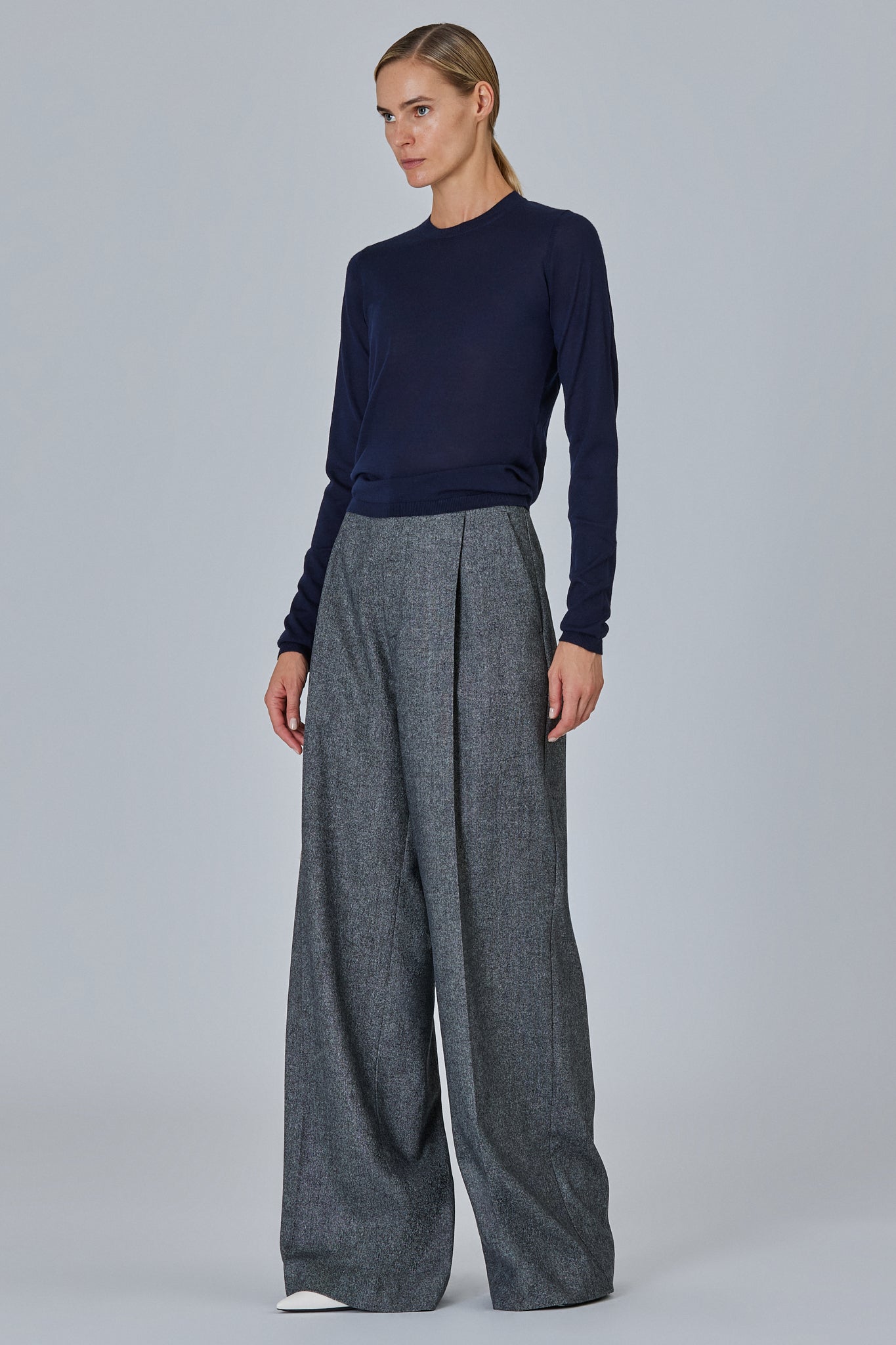Round Neck Long Sleeve Plain Stitch