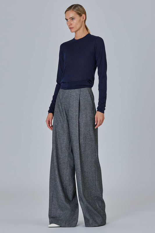 Round Neck Long Sleeve Plain Stitch