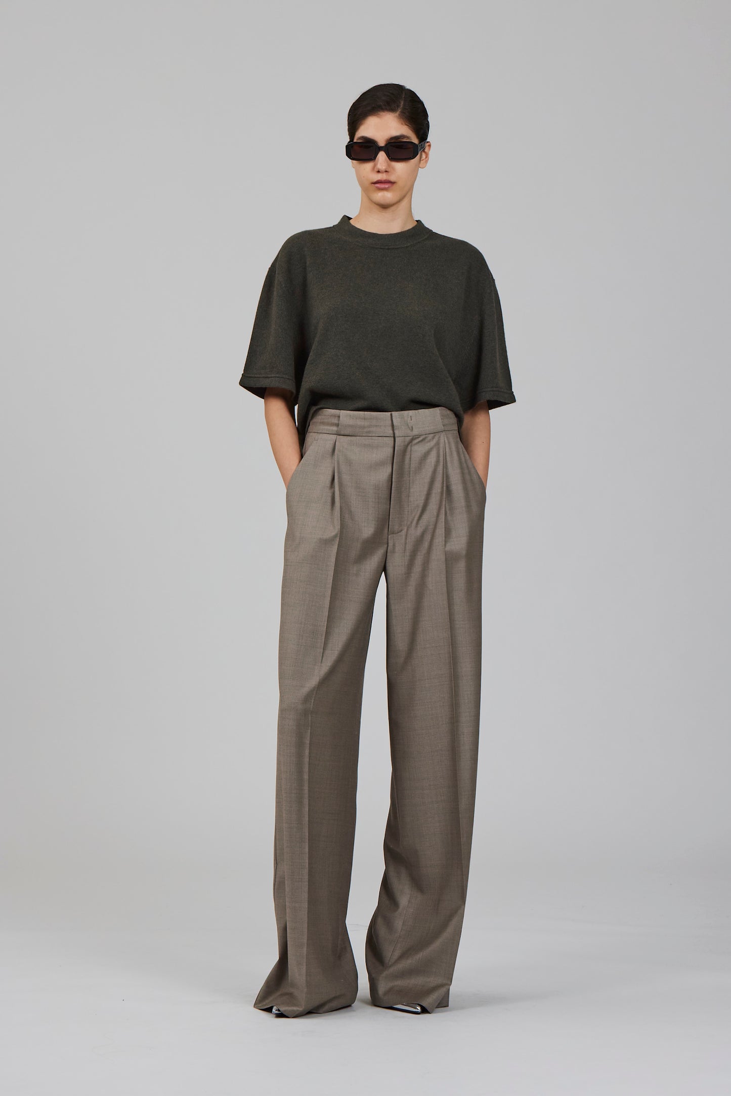 Cashmere cropped t-shirt