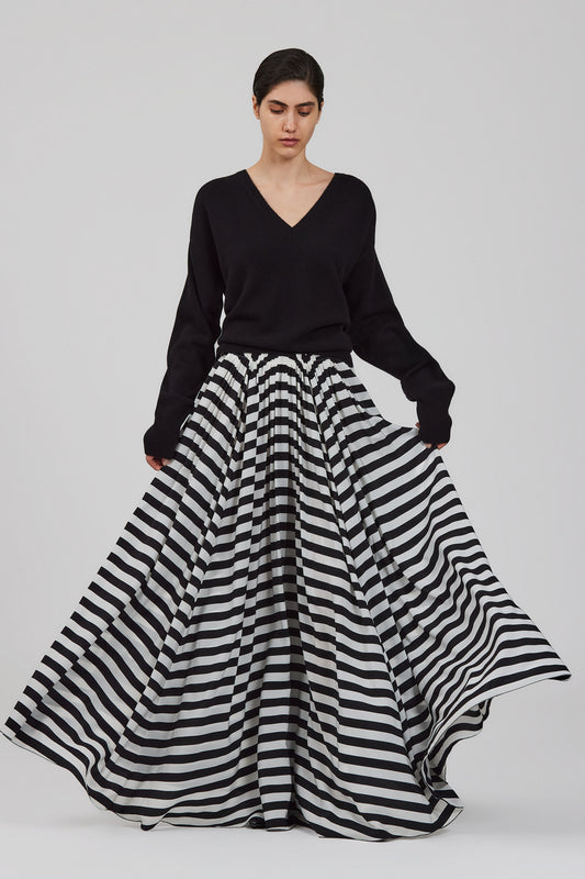 Maglione a V in cashmere