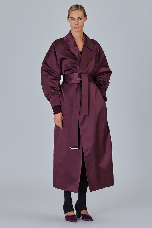 Valentina Silk Duchesse Trench
