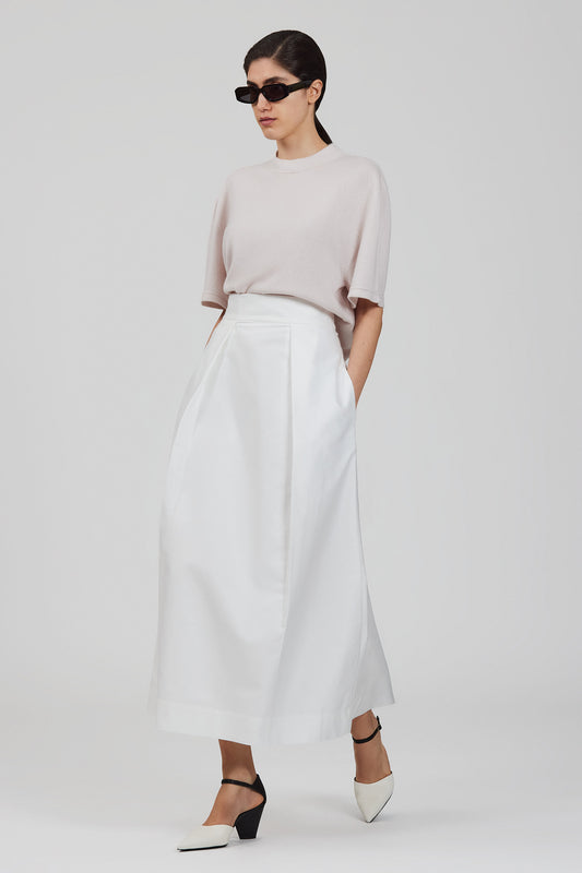 T-shirt corta in cashmere