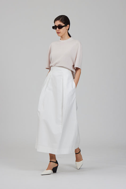 T-shirt corta in cashmere