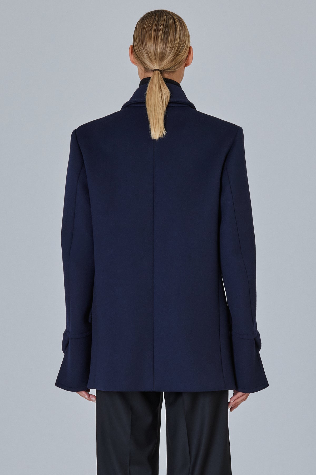 Short Double Cashmere Peacoat