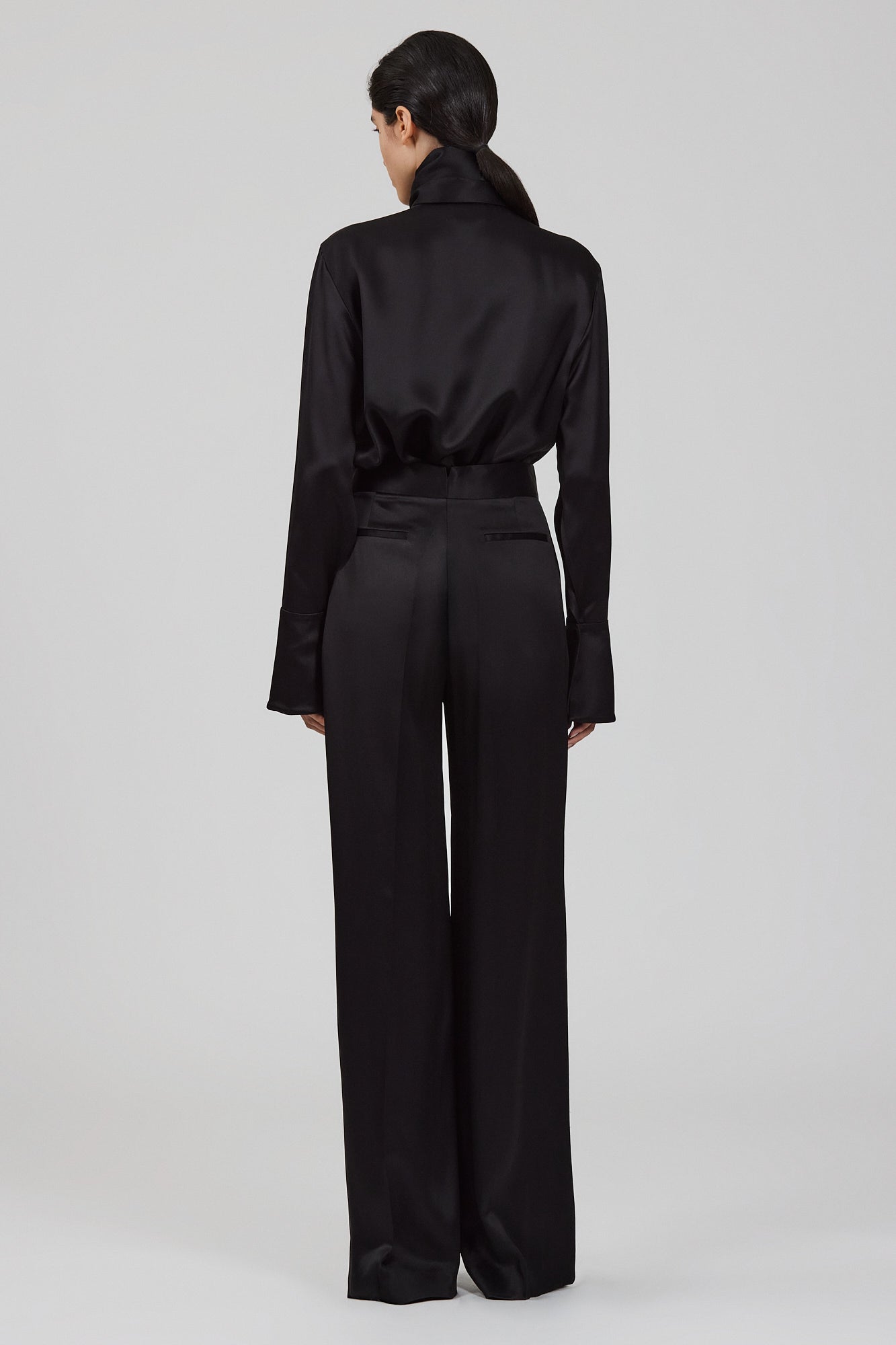 Bogart double satin trousers
