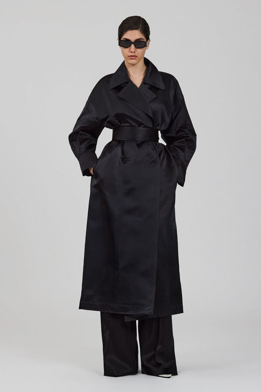 Trench Valentina in duchesse di seta