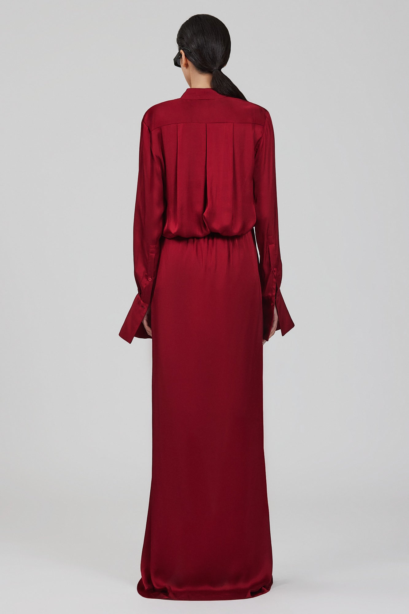 Criss cross viscose long dress