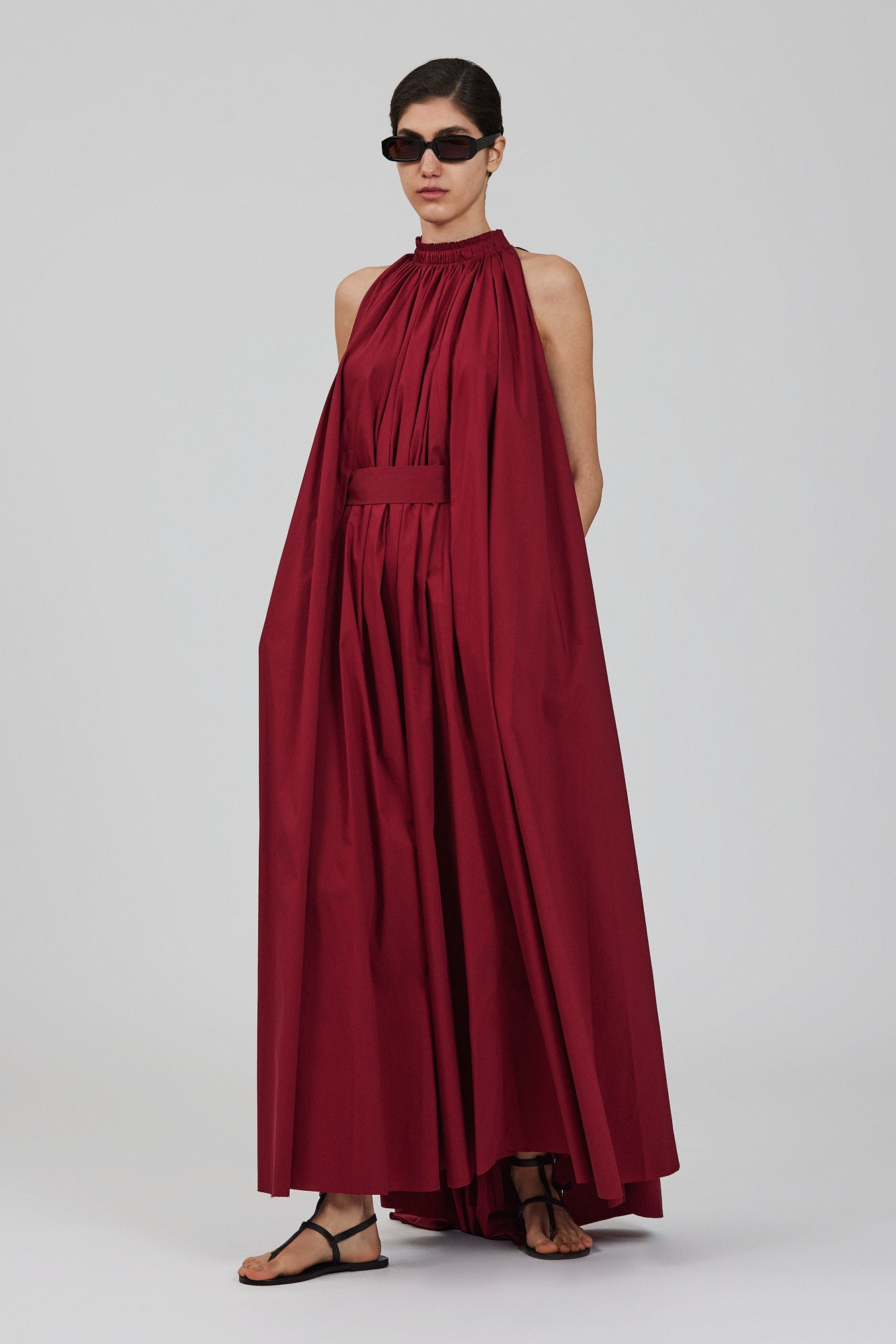 Frida sleeveless cotton long dress