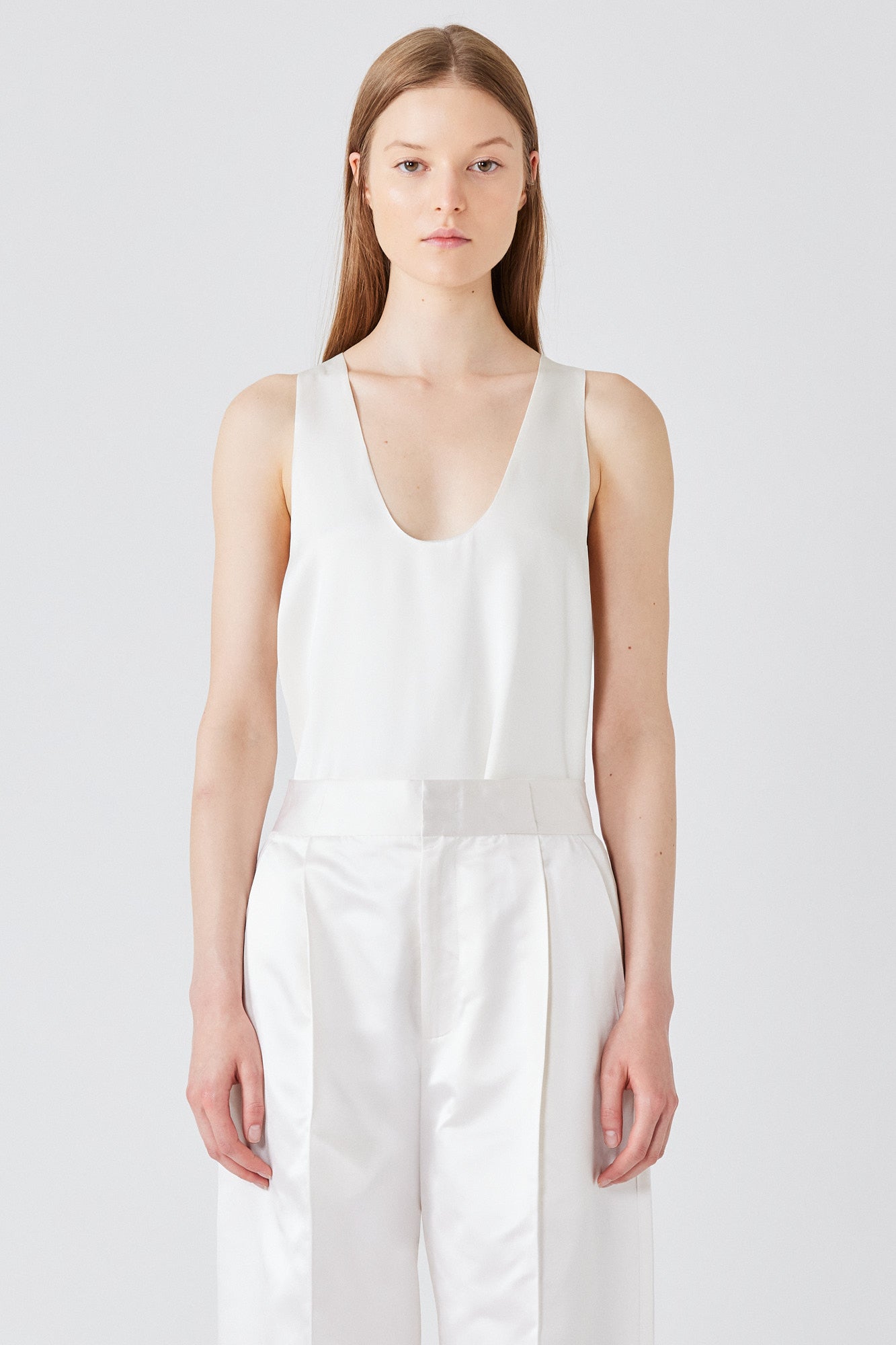 Tank top in double satin
