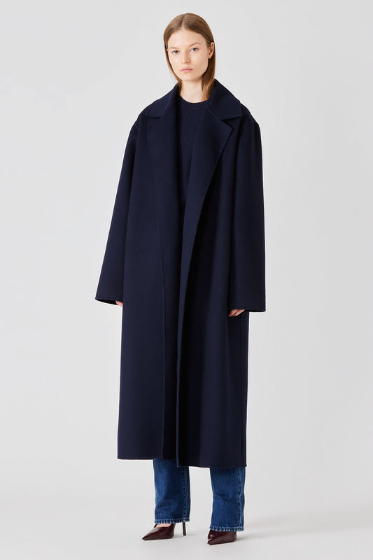 Caroline long coat in double cashmere