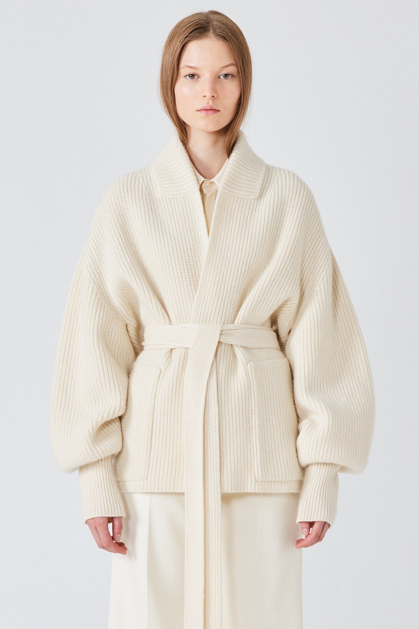 Gemma english ribbed cashmere cardigan jacket