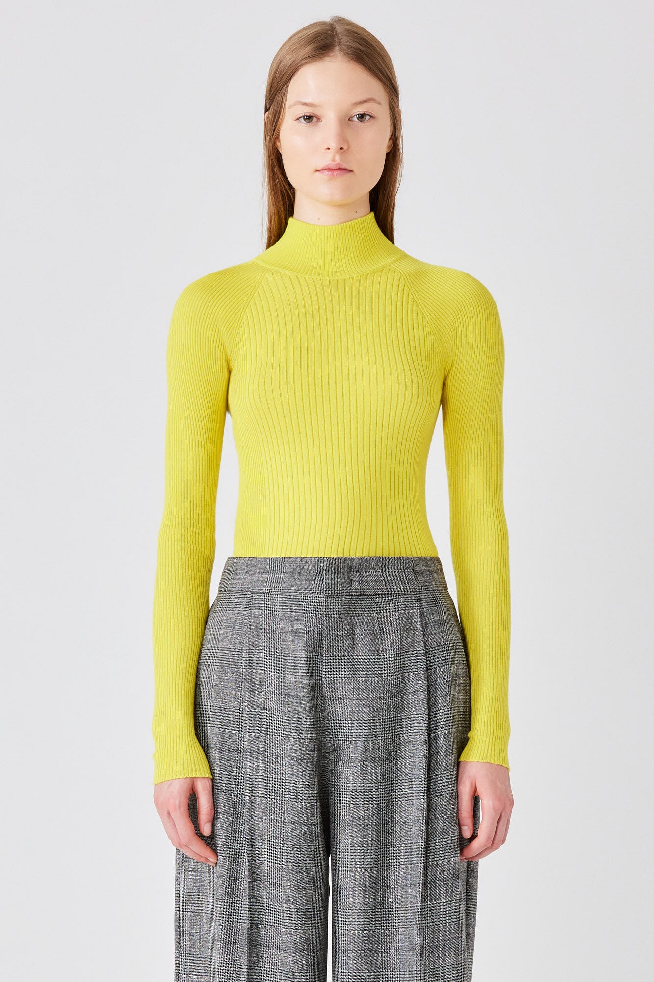 Ribbed cashmere silk lupetto sweater