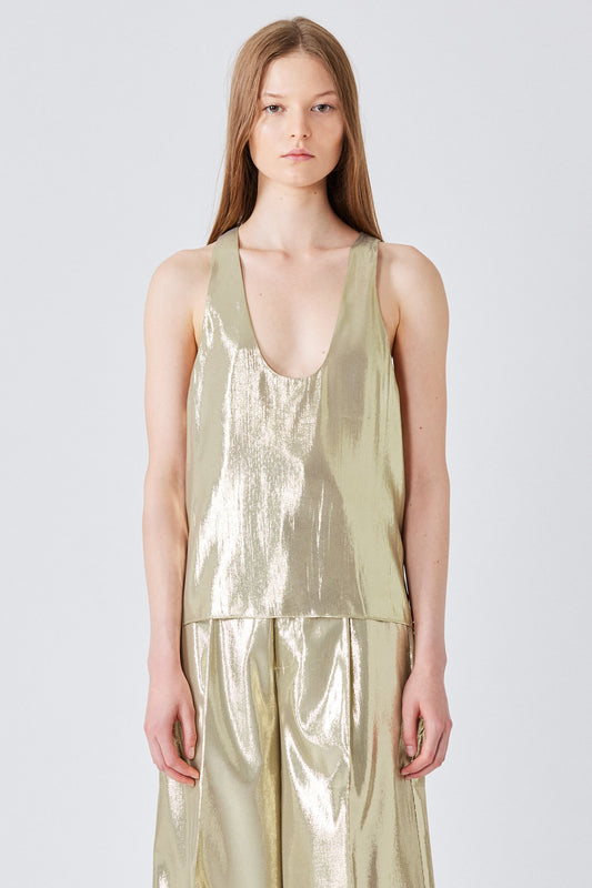 Tank top in lurex