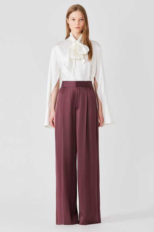 Pantaloni doppi in raso Bogart