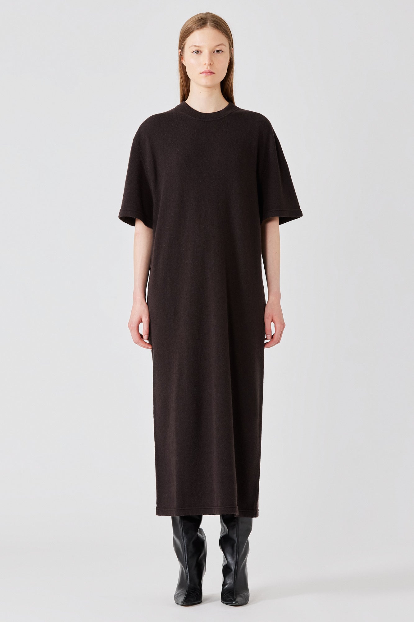 Long cashmere t-shirt dress