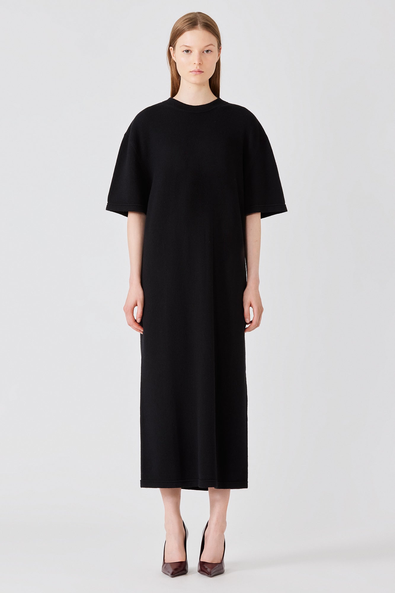 Long cashmere t-shirt dress