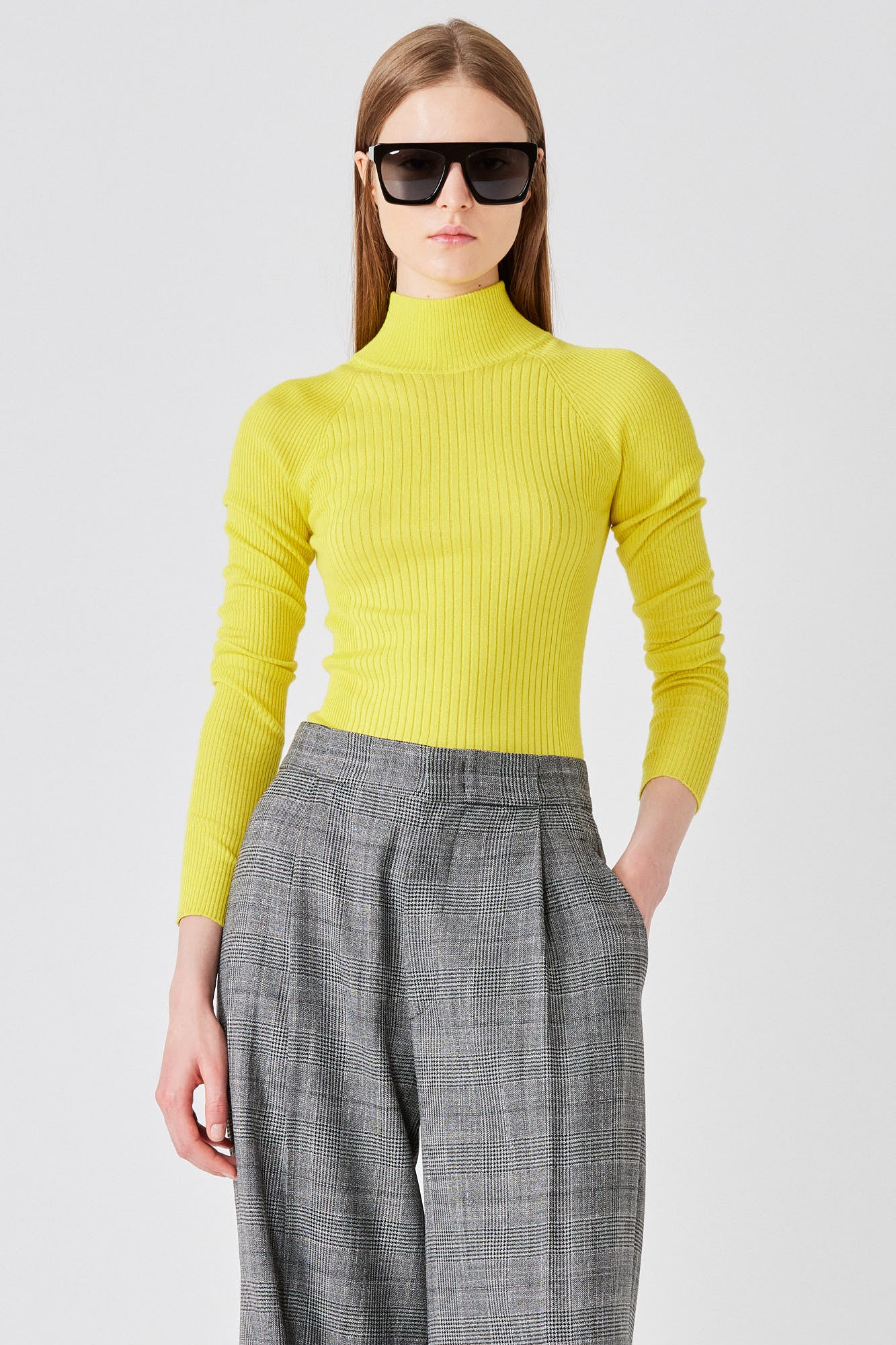 Ribbed cashmere silk lupetto sweater