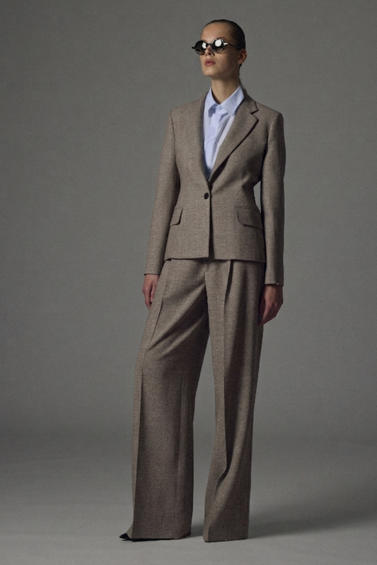 Pantaloni Bogart in lana con una pince